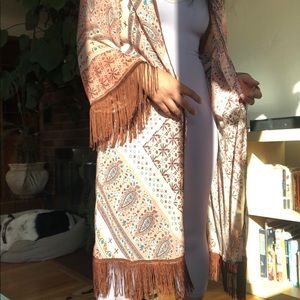 Sold Gypsy Fringe Kimono